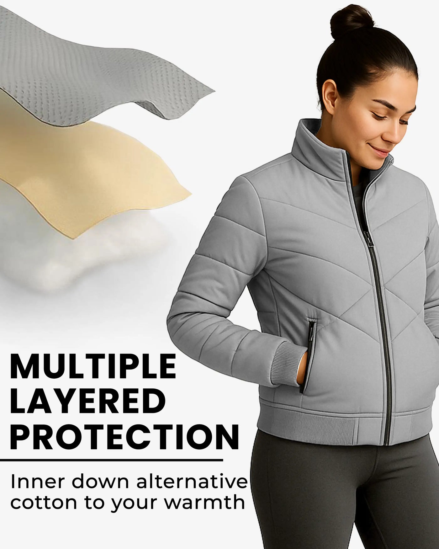 Zen Line Beige Padded Jacket Women